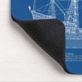Golden Hind - Schiffskollektorpläne ABD Mousepad (Ecke)