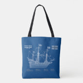 Golden Hind - Schiffskollektorpläne ABD Tasche (Rückseite)