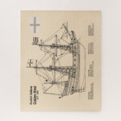 Golden Hind - Schiffskollektorpläne SD Puzzle (Vertikal)