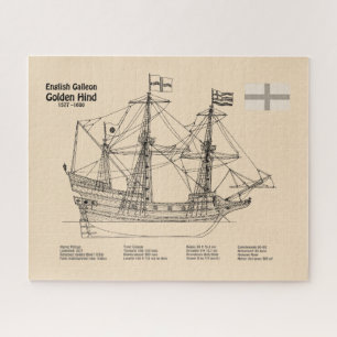 Golden Hind - Schiffskollektorpläne SD Puzzle