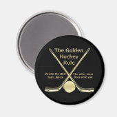 Golden Hockey Rule Magnet (Vorderseite/Rückseite)