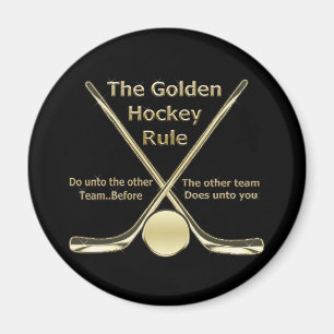 Golden Hockey Rule Magnet