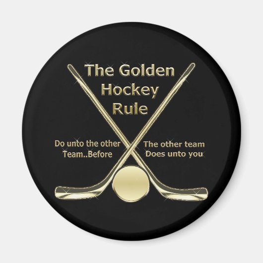 Golden Hockey Rule Magnet (Vorne)