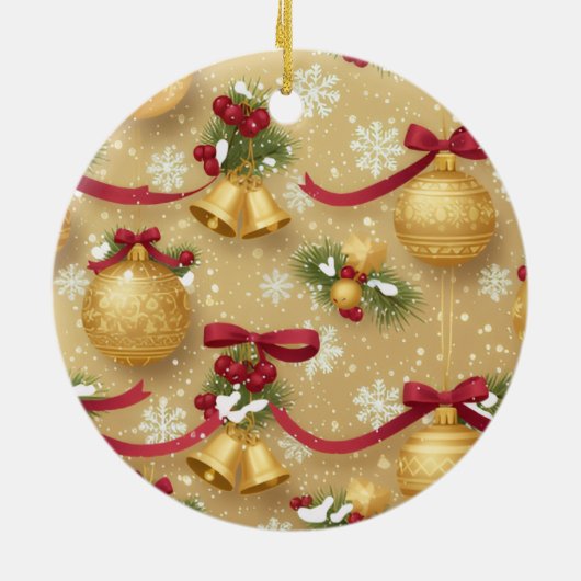 Golden Holiday Charm — Christmas Ornament Pattern (Hinten)