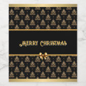 Golden Holiday Cheer Wine Label Weinetikett (Einzelnes Label)