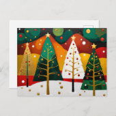 Golden Holiday Grove Feiertagspostkarte (Vorne/Hinten)