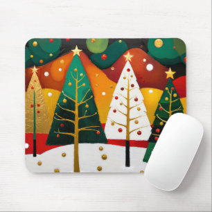 Golden Holiday Grove Mousepad