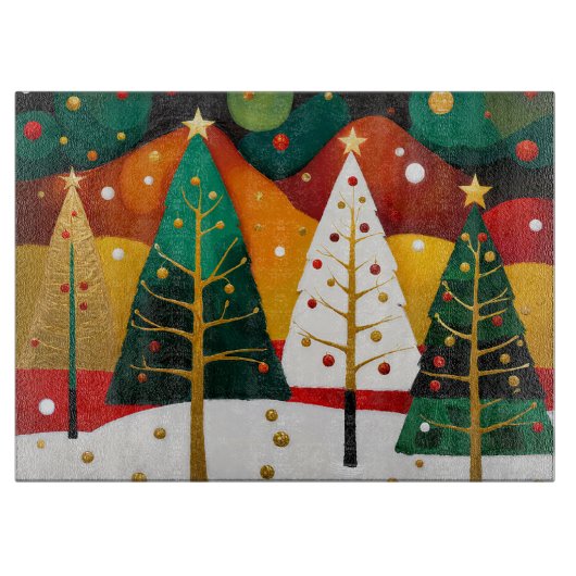 Golden Holiday Grove Schneidebrett (Vorderseite)