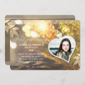 Golden Holiday Heart Foto Beileid Danke Karte (Vorne/Hinten)