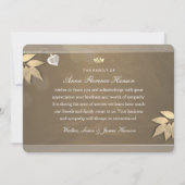 Golden Holiday Heart Foto Beileid Danke Karte (Rückseite)