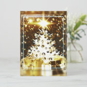 Golden Holiday Moments Feiertagskarte (Stehend Vorderseite)