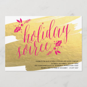 GOLDEN HOLIDAY SOIREE Feiertag Einladung