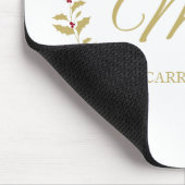 Golden Holly Branches Future MRS Bride to Be Quote Mousepad (Ecke)