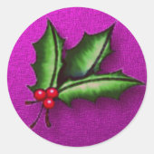 Golden Holly Sticker Letter Siegel (Vorderseite)