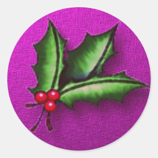 Golden Holly Sticker Letter Siegel (Vorderseite)