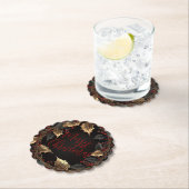 Golden Holly Wreath – Elegant Christmas Untersetzer (Vor Ort)