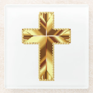 GOLDEN HOLY CROSS GLASUNTERSETZER