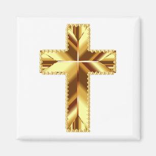 GOLDEN HOLY CROSS MAGNET