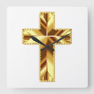 GOLDEN HOLY CROSS QUADRATISCHE WANDUHR
