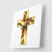 GOLDEN HOLY CROSS QUADRATISCHE WANDUHR (Winkel)