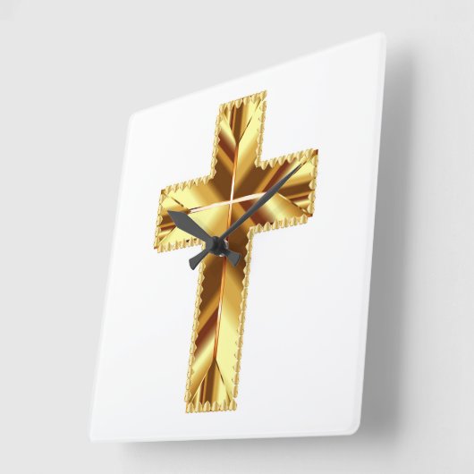 GOLDEN HOLY CROSS QUADRATISCHE WANDUHR (Winkel)