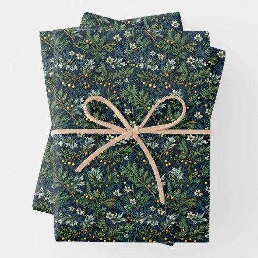 Golden Holy und Winter Foliage Geschenkpapier Set (Beispiel)