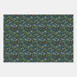 Golden Holy und Winter Foliage Geschenkpapier Set