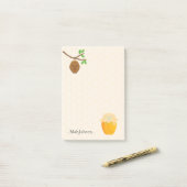 Golden Honey and Bee Hive Post-it Klebezettel (Auf Schreibtisch)