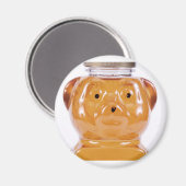 Golden Honey Bear View Magnet (Vorderseite/Rückseite)