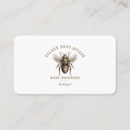 Golden Honey Bee Apiary Beekeeper Business Card Visitenkarte