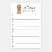 Golden Honey Cockapoo Hund Personalisiert zu tun L Post-it Klebezettel (Vorderseite)