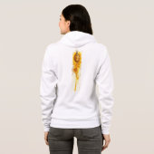 Golden Honey Drizzle Brushstroke Paint Hoodie (Schwarz voll)