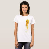 Golden Honey Drizzle Brushstroke Paint T-Shirt (Vorne ganz)