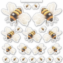 Golden Honey Fairy World – 2a - 20 bees sheet Aufkleber