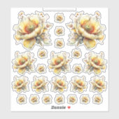Golden Honey Fairy World – 2a - 24 Flowers Sheet Aufkleber (Blatt)