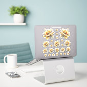 Golden Honey Fairy World – 2a - 24 Flowers Sheet Aufkleber (Laptop auf Schreibtisch)