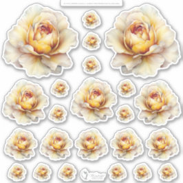Golden Honey Fairy World – 4a - Blumenblatt  Aufkleber