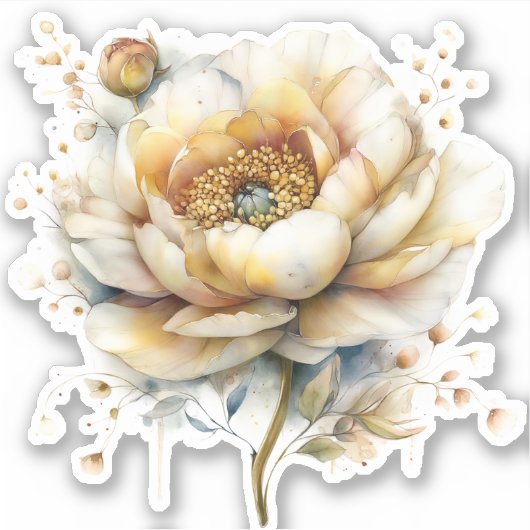 Golden Honey Fairy World – Flowers Aufkleber (Vorderseite)