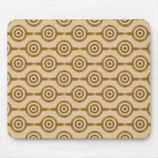 Golden Honey Trendy Circles Mousepad (Vorne)