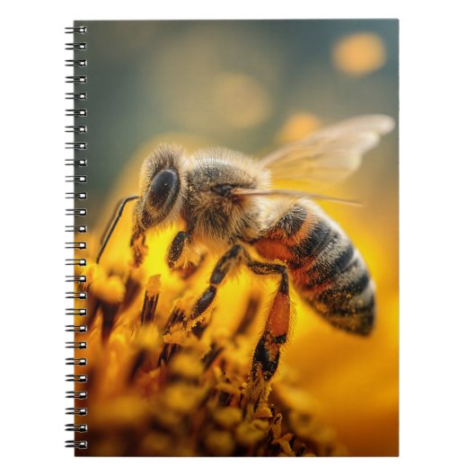 Golden Honeybee Notebook Notizblock (Vorderseite)