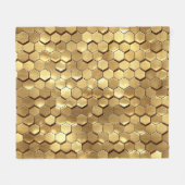 Golden Honeycomb 3D Render Textur Fleecedecke (Vorderseite (Horizontal))