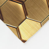 Golden Honeycomb 3D Render Textur Fleecedecke (Ecke)