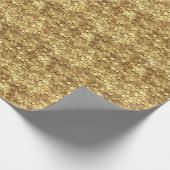 Golden Honeycomb 3D Render Textur Geschenkpapier (Ecke)