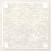 Golden Honeycomb 3D Render Textur Glasuntersetzer (Rückseite)