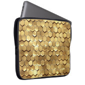 Golden Honeycomb 3D Render Textur Laptopschutzhülle (Vorne Rechts)
