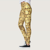 Golden Honeycomb 3D Render Textur Leggings (Links)