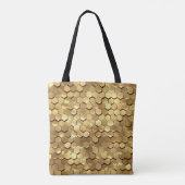 Golden Honeycomb 3D Render Textur Tasche (Rückseite)