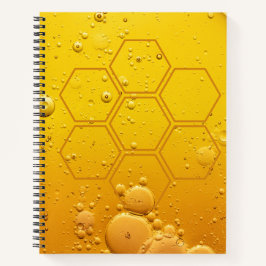 Golden Honeycomb Abstrakt Textur Notizblock