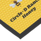 Golden Honeycomb Apiary Foto / Logo Großer Tischläufer (Ecke)