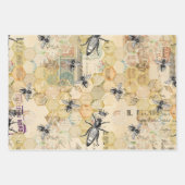 Golden Honeycomb Bee Geschenkpapier Set (Vorderseite 2)